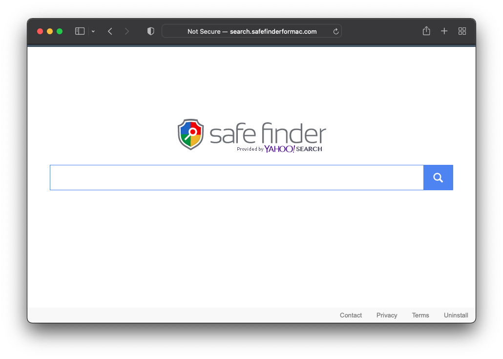 The campaign is backed by a network of affiliated junk services such as Safe Finder The campaign is backed by a network of affiliated junk services such as Safe Finder