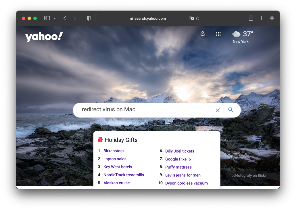 Yahoo search redirect is one of the top Mac malware schemes